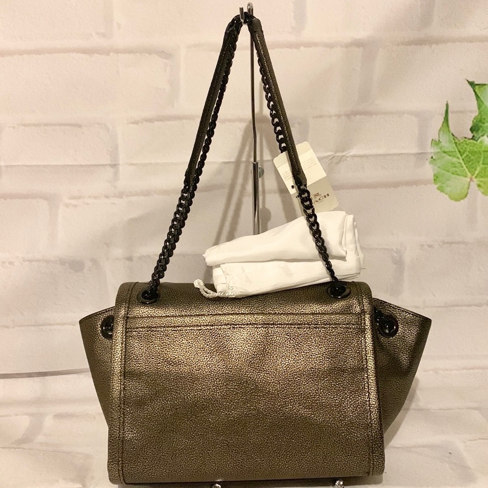 🌻 Coach F33553 / 33553 🌻 Ranger Flap Metallic Shoulder Bag  MSRP $350 - Picture 9 of 11